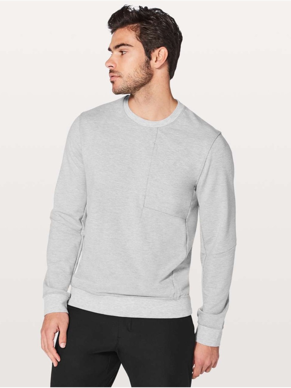 Lululemon City Sweat Crew Sweatshirt Men's Large Gray Athleisure Pullover